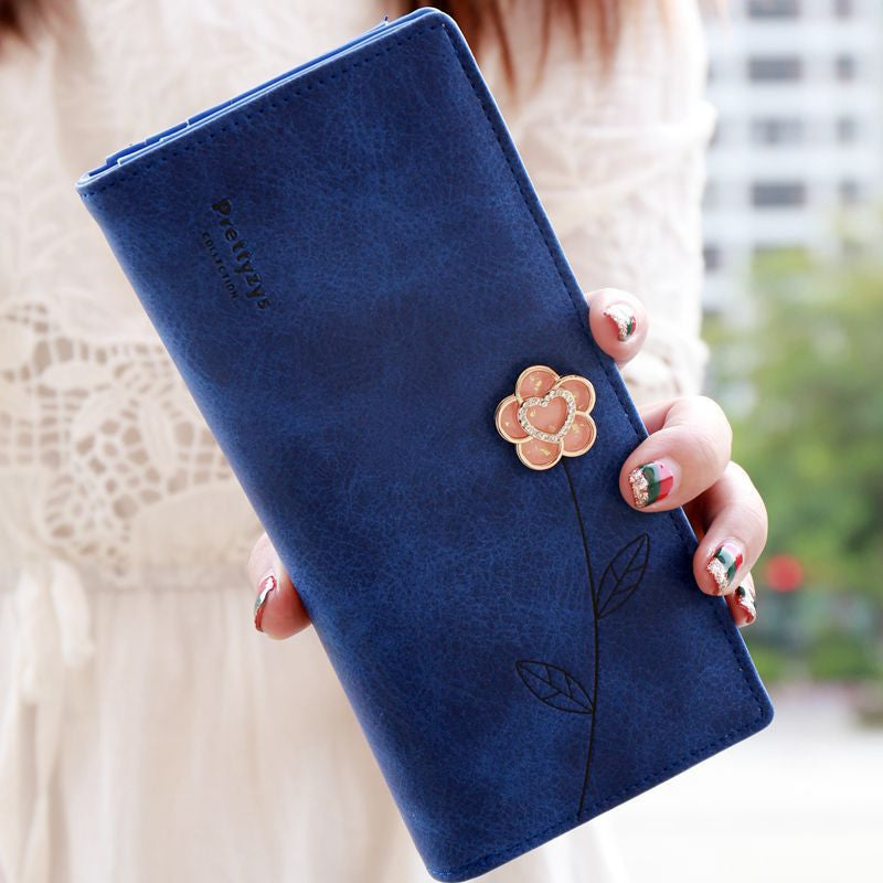 2016 New F ashion Women Wallets Long Luxury Brand Purse Pu Leather lady purse long