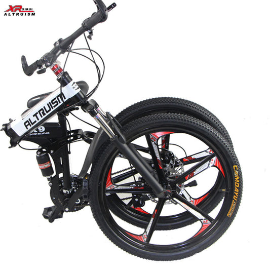 Altruism X9 Folding bicycles for men 21 speed 26 inch steel mountain bike - Shopy Max