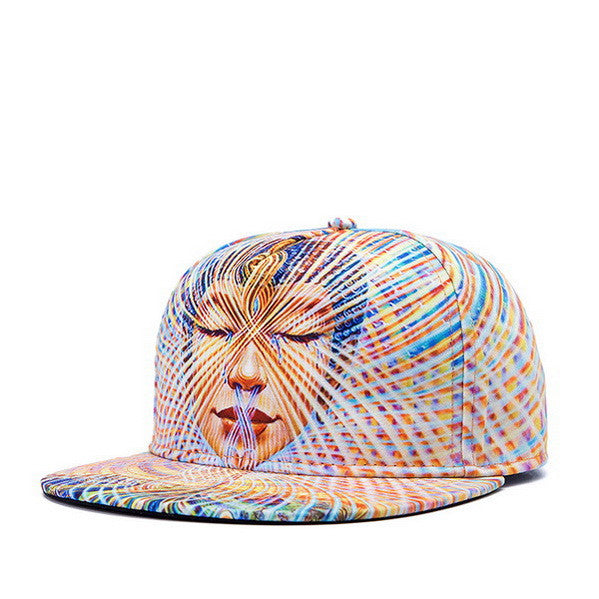 Brands 3D Color Printing Buddha pattern Men Women Sports Hat Hats