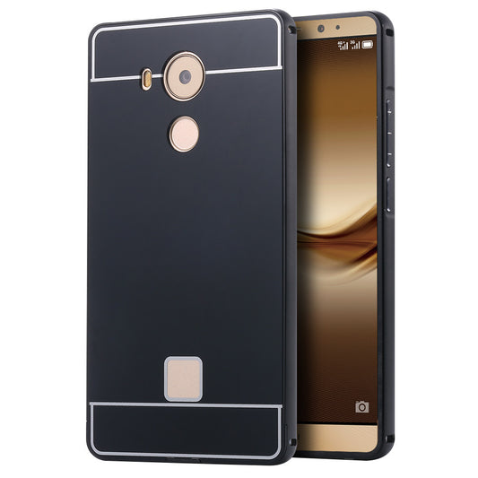 Luxury Aluminum Frame Back Case For Huawei Mate 8 Acrylic Metal Rim + Hard PC Slim Back Cover Bags Ultra Thin Mate8 Protective - Shopy Max