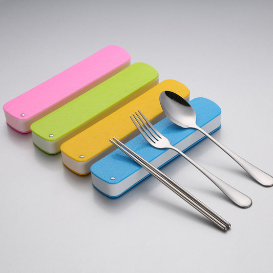 travel cutlery reused fork & spoon & chopsticks lunch box Companion tableware - Shopy Max