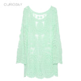 Commemorative Bell Sleeve Dress Casual femininos Crochet Floral Lace embroidery dresses