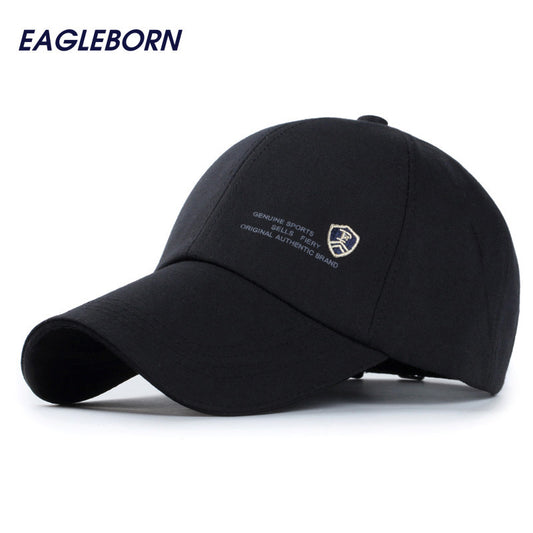 Outdoor casual baseball cap men genuine sports letter shield logo - Shopy Max