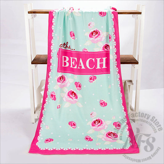 Fancy Microfiber Bath Towel 70x140cm Cartoon Patterns Designs Printed Beach Towel Swimming