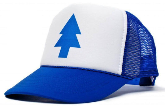 New Curved Bill BLUE PINE TREE Dipper Gravity Falls Gorras planas Cartoon Hat Cap Trucker Outdoor Travel
