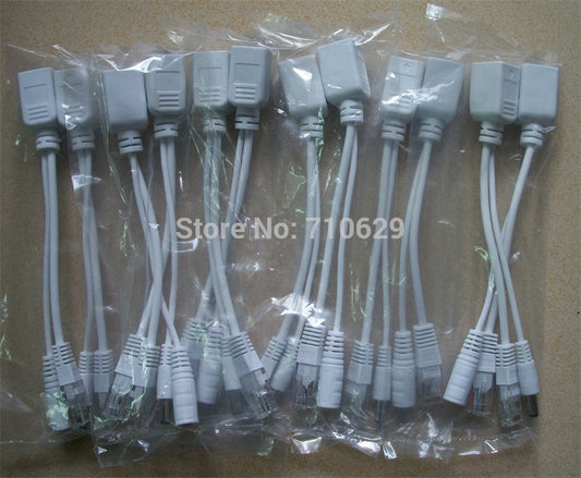 12pcs(6 pair)/lot POE Cable, POE Adapter cable, POE Splitter Injector kit - Shopy Max