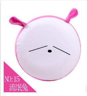 Free ship 1pcs inflatable Stool thickening Cotton Cover Cartoon Plush inflatable Pouf Chair Lovely Pneumatic Stools Portable