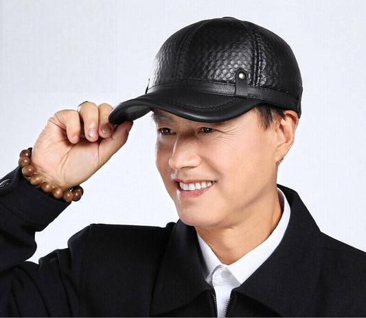 DL-10538 New Fashion Plaid Design Baseball Caps New Winter Warm Cap Men Earflap Adjustable Hats