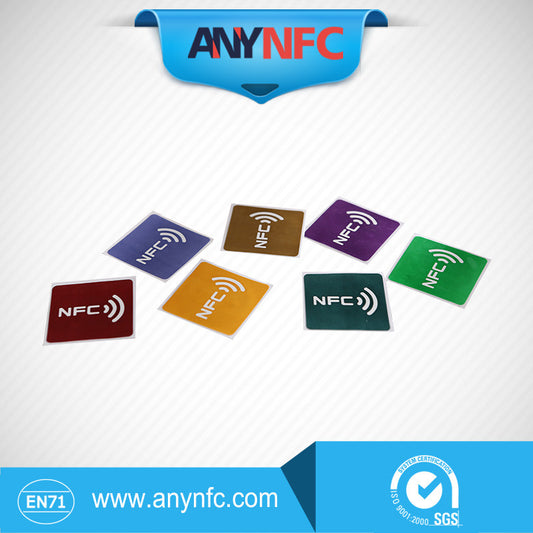 best quality newest NFC TAGS 7pcs/Lot(7 Color) chip NTAG203 NFC tag lable universal NFC stickers