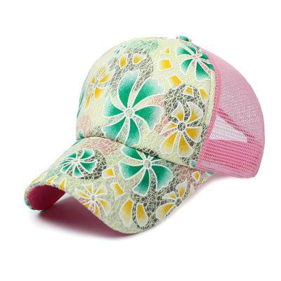 2016 New Flower Hat Baseball Cap Femmes Mesh Cap Spring And Summer Sports And Leisure Sun Visor Sun Hat Gorras Snapback Caps - Shopy Max
