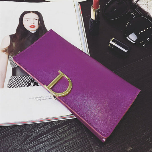 Women Wallet Luxury Brand New 2016 Long Wallet Car Suture Hand Bag Dbuckles Purse Shiny