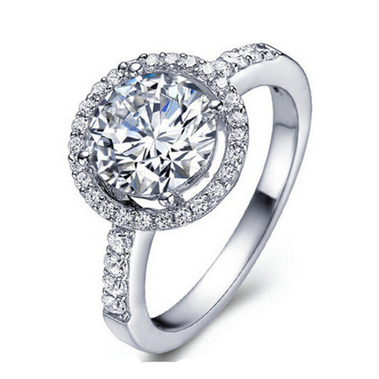 Wholesale 925 sterling silver jewelry fashion round bague - Shopy Max