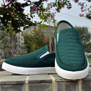 Sewing Thread Upper Flat Shoes,Pure Color Men's Shoes,Cotton Cloth Old Peking Flat Comfort Free Shipping - Shopy Max