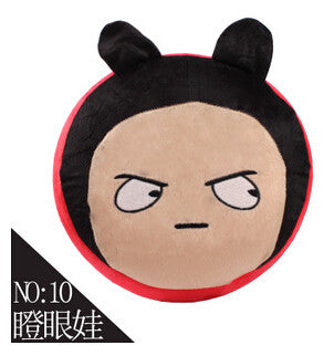 Free ship 1pcs inflatable Stool thickening Cotton Cover Cartoon Plush inflatable Pouf Chair Lovely Pneumatic Stools Portable