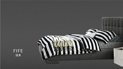 4pcs bedding set / classic simplicity black white zebra striped bed linen quilt Pure