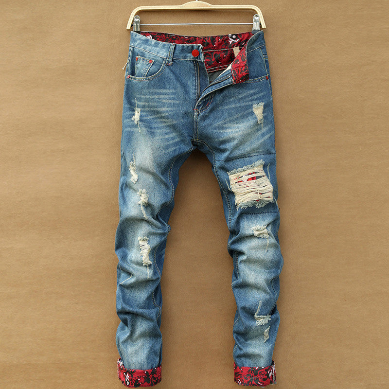Skinny Men Washed Denim Jeans - Shopy Max