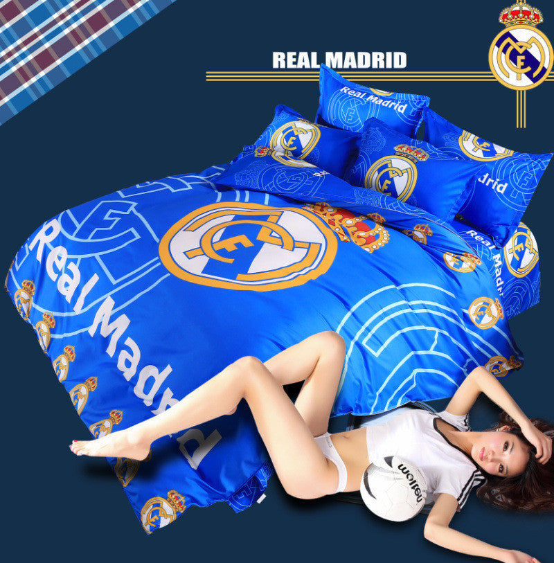 Home Textile Famous European Soccer Team Bedding Set 3/4pcs Bed Linen Include Duvet Cover Bed Sheet