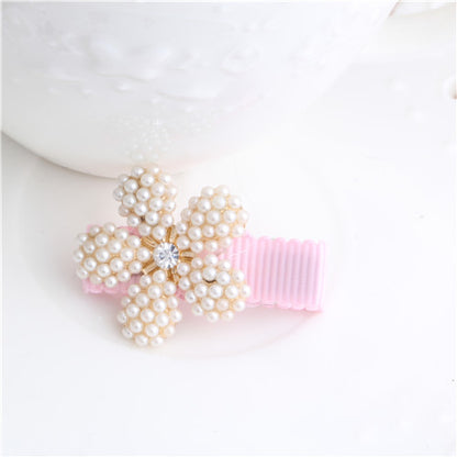 New Arrival Floral Rhinestone Kids Hair Accessories Bowknot  Hair Clip Children