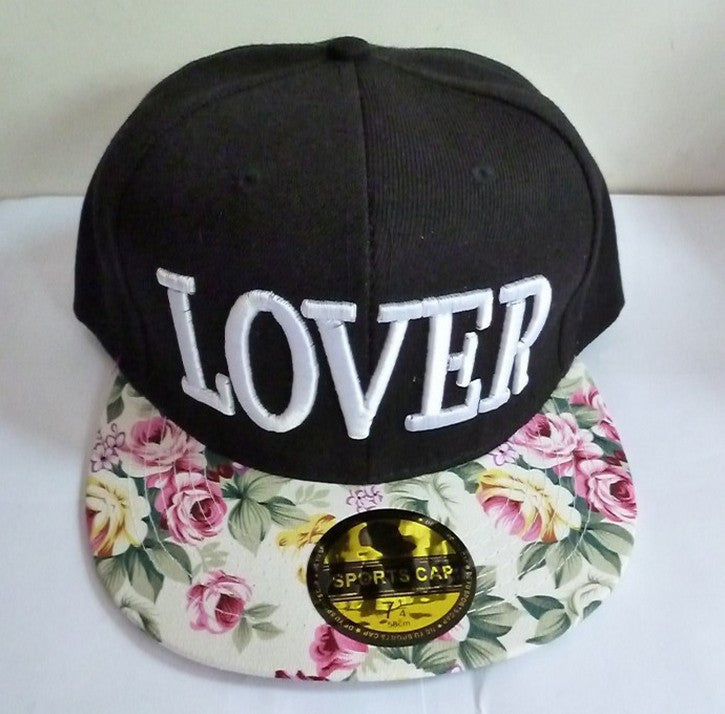 1 Pcs Korean Version New Baseball Cap Flowers LOVER Three-dimensional Embroidery Cloth Hip-hop Dance Women Men Hat 3 Color - Shopy Max