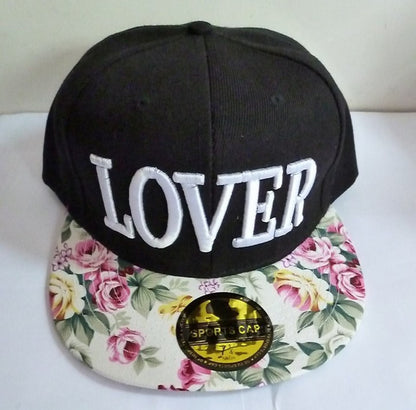 1 Pcs Korean Version New Baseball Cap Flowers LOVER Three-dimensional Embroidery Cloth Hip-hop Dance Women Men Hat 3 Color - Shopy Max