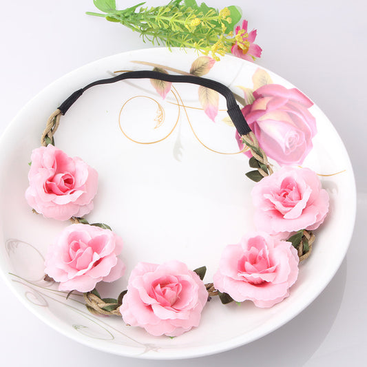 New High Quality Peony Women's Bohemian Floral Headbands Flower Party