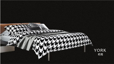 4pcs bedding set / classic simplicity black white zebra striped bed linen quilt Pure