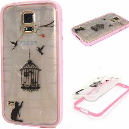 Hybrid Soft TPU Transparent Back Cover & Plastic Frame Cases for  Samsung Galaxy S5 - Shopy Max