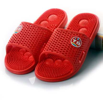 Summer lovers slippers home female summer slip-resistant at home male plastic bathroom acupoint massage slippers