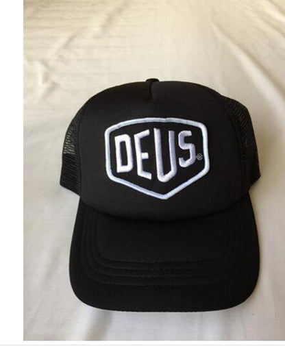 2016 new swag Deus Trucker snapback Cap black MOTORCYCLES mesh baseball