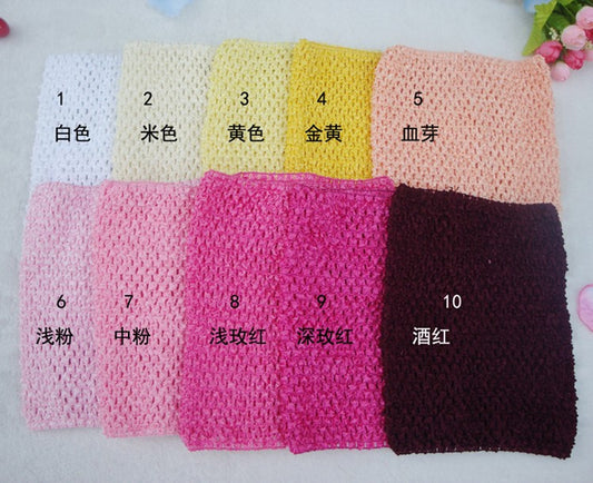 Wholesale 9 Inch Tutu Crochet Tube Top Baby Stretch Colored Tutu Headband 26colors in stock Free Shipping 5pcs/lot