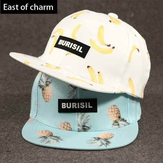 Fashion Fruit Pattern Snapback Hat Snapback Cap Hip Hop Cap Adult Child Different Size Fashion Hip-hop Bone aba reta Gorras