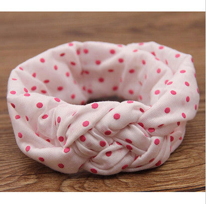 1 pieces Baby Printing Knot Hair Band Baby Girls Headband Ribbon Elasticity - Shopy Max