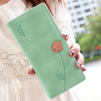 2016 New F ashion Women Wallets Long Luxury Brand Purse Pu Leather lady purse long