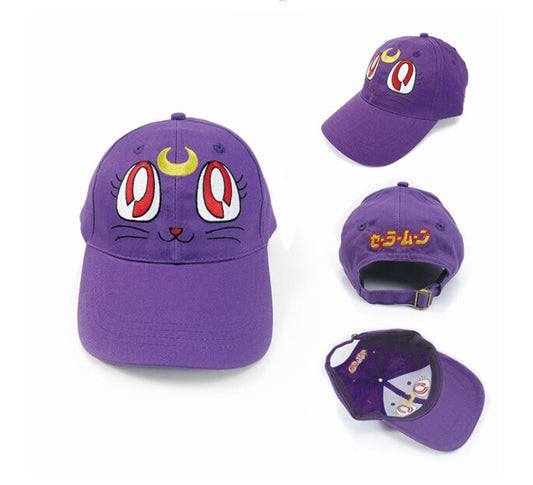 Value Hot Sailor Moon Purple Cat Luna baseball hat March Hare sun hat Animation around gift - Shopy Max