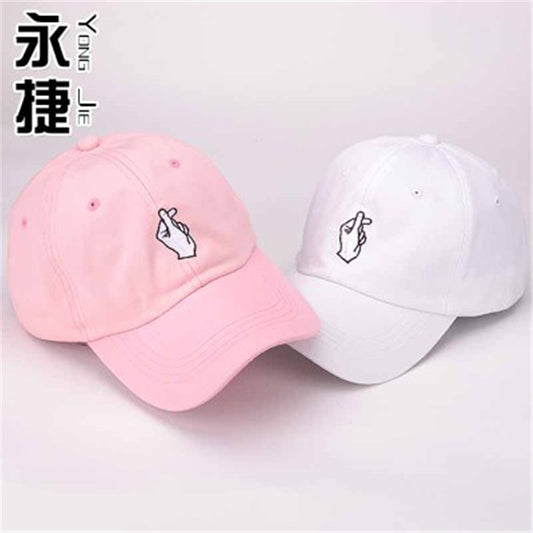 New fashion high quality luxury embroidered baseball cap bone female finger bend along - Shopy Max