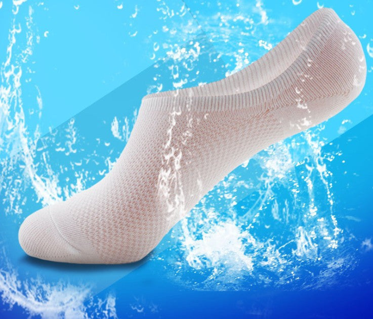 7 pairs/lot  men's invisible bamboo fiber cotton Socks net boat anti slip cheap high qualtiy new slipper summer man ankle sox - Shopy Max
