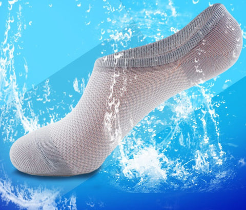 7 pairs/lot Socks Men Hot-sell Socks Classic Male Brief BAMBOO fiber Cotton Invisible Man net Sock