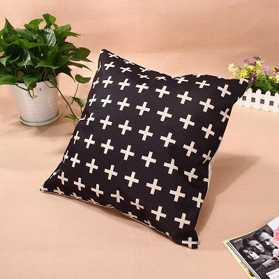 LS4G Home Colorful Geometry Nature Home Cotton Linen Throw Pillow Case Cover Small Pillowcase Free Shipping
