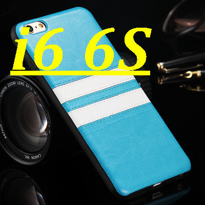 i6 /6s /Plus Soft PU Leather Stylish White Line TPU Cover for Apple iPhone 6 /6s for iPhone 6 Plus /6s Plus Back Protective Bags - Shopy Max