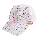 Beauty caps new design popular women rhinestone star denim baseball cap fashion brand woman jean