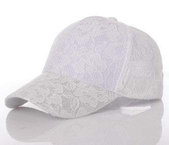 2016 Snapback Women's Baseball Caps Lace Sun Hats Breathable Mesh Hat Outdoors Visors Gorras