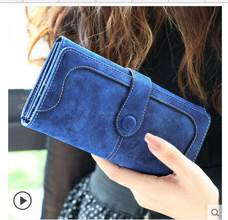 New Arrive 2016 Fashion Retro Matte Stitching Wallet Women Brand Long Purse Clutch Women