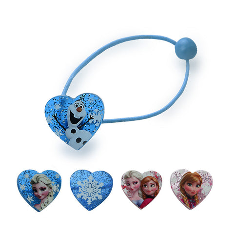 1 pair Elsa Anna Head Rope Hair Band Headwear Heart-shaped Female Girls Babys