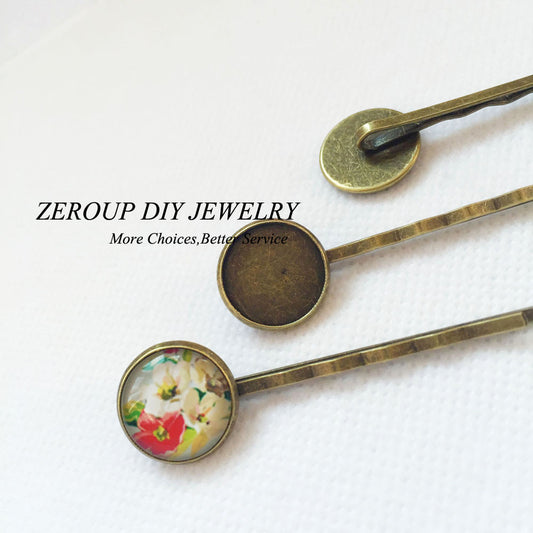 14mm 10pcs Copper Hair Clips Antique Bronze - Shopy Max