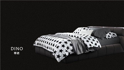 4pcs bedding set / classic simplicity black white zebra striped bed linen quilt Pure