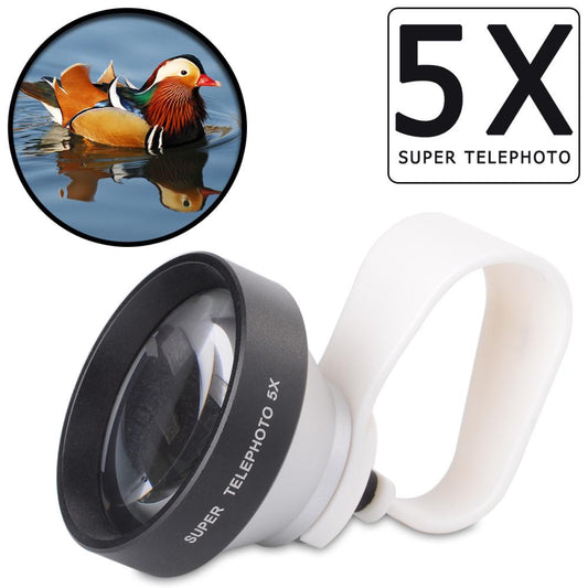 Universal 5X Clip-on Telephoto Camera Lens For Mobile Phone iPhone 4 4S 5 5S 5C 6 Plus HTC Samsung DC583