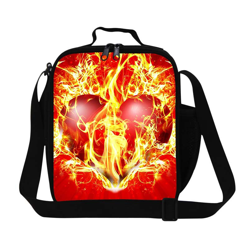 New Pink Heart Print Lancheira Kids Lunch Bags Insulated Lunch Box For School