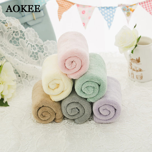 AOKEE Brand Bath Towels 34*80cm Microfiber Face Towel for Adults Coral