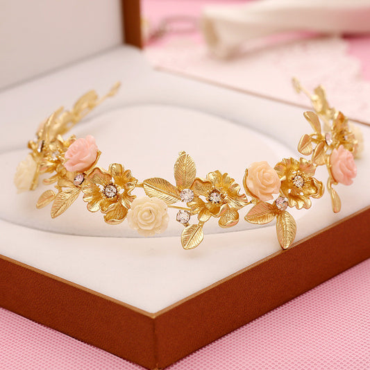 140 bridal headdress hair accessories retro matte gold - Shopy Max