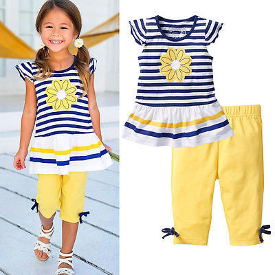 2016 New Girls Clothing Sets Baby Kids Clothes Children Clothing 2 PCS - Shopy Max